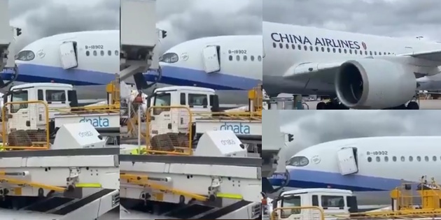 Görevlinin Hatası Yüzünden Uçağın Yolcu Giriş Kapısı Hasar Aldı